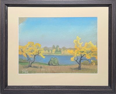 Смирнов-Русецкий Борис Алексеевич (1905-1993) - Яблони у Борисовского пруда. Из цикла 