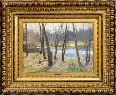 Степанов Алексей Степанович (1858-1923) - Ранняя весна. 1900-е - 1910-е гг. Холст на картоне 