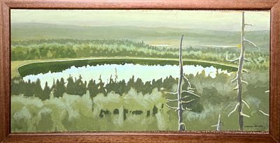 Мечев Мюд Мариевич (1929-2018) - Пояконда. 1964 г. Картон, гуашь. 27 х 58 см. ПОДПИСЬ И ДАТА: 