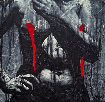 *Штапаков Юрий Александрович (1958 г.р.) - Девушка с татуировкой. 2006 г. Дерево, масло 