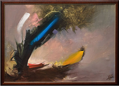 Миронов Юрий Александрович (1942 г.р.) - Голубой луч. 1998 г. Холст, масло. 98 х 138 см. ПОДПИСЬ : 