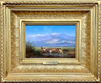 Филиппов Константин Николаевич (1830-1878) - Кавказ. Пастух со стадом. Вторая половина 1860-х - 