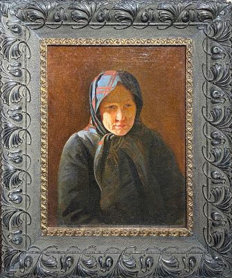 Сорокин Евграф Семёнович (1821-1892) - Портрет женщины. Середина XIX в. Холст, масло. 40 х 31 см. 