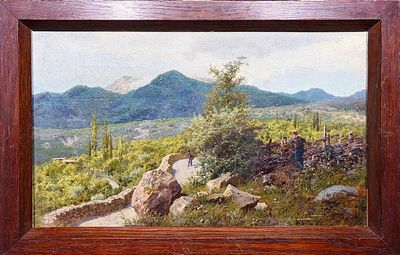 Киселев Александр Александрович (1838-1911) - Крымский пейзаж. 1886 г. Холст, масло. 26,8 х 44,6 см. 