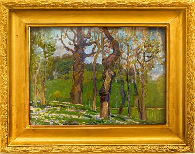 Васнецов Аполлинарий Михайлович (1856-1933) - Рим. Вилла Боргезе. 1898 г. Картон, масло. 24 х 33 см. 