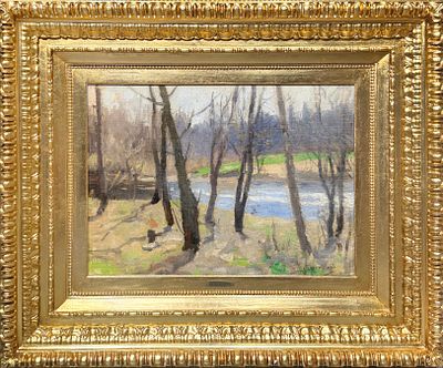 Степанов Алексей Степанович (1858-1923) - Ранняя весна. 1900-е-1910-е гг. Холст на картоне, масло. 