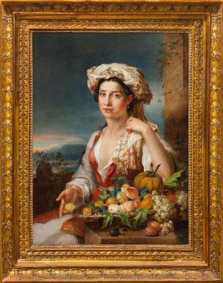 *Голике Вильгельм Август (Василий Александрович) (1802? - 1848) - Девушка-итальянка с плодами и 