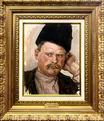 Суриков Василий Иванович (1848-1916) - Степан Разин. Дума. 1904 г. Холст, масло. 34,5 х 27,4 см. ЭК 