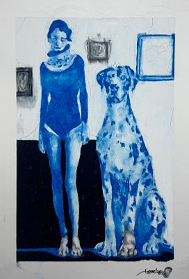 Truue (1995 г.р.) - И цвета неба я не видел. 2025 г. Бумага, пастель, гр. карандаш. 42,0 х 59,4 см. 