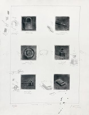 Купер Юрий Леонидович (1940 г.р.) - Шесть предметов. 1980-е-1990-е гг. Бумага, офорт. 50 х 64,5 см 