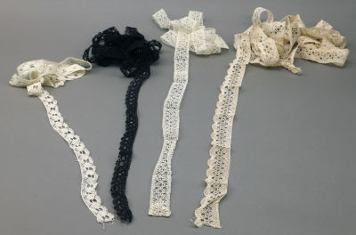 Кружево. Комплект из четырех видом лент (тесьмы). СССР, середина - вторая половина 20 