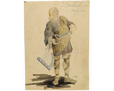 [Сценография! Заслуженный артист РСФСР!] Татищев В.К. Рисунок &laquo;Этельберт, В.В. Максимов&raquo; по 