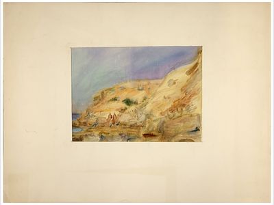 [Архив художника] Курзенков Л.С. Рисунок &laquo;Полдень. Безводное&raquo;, 1983 г. 
На оборотной стороне 