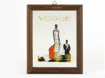 [Модерн, ар-деко] Винтажное зеркальное панно "Vogue" (№56). Европа, середина 20 века. Печать 