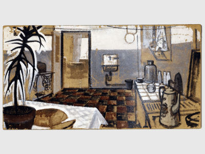 [Архив художника] Курзенков Л.С. Картина &laquo;Кухня&raquo;, из серии работ &laquo;Воспоминания&raquo; (№8).