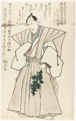 [Японское искусство, жанр якуся-э] Неизвестный мастер XIX в. Ксилография &laquo;Сцена из спектакля 