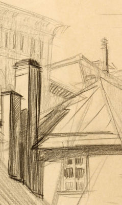 [Архив художника] Курзенков Л.С. Рисунок "Крыши. Таллин", 1988 г.