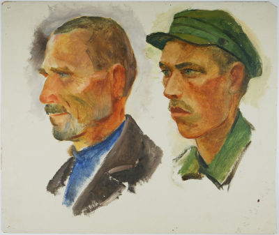 [Топ-лот!] Яновская О.Д. Серия "Мои первые работы в студии Ильи Машкова". Мужские портреты 