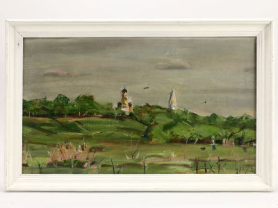 Багриновский Н.В. Картина &laquo;Утро в Коломенском&raquo;, 1999 г. 
Холст, масло. Размер: 55,8 х 36,3 