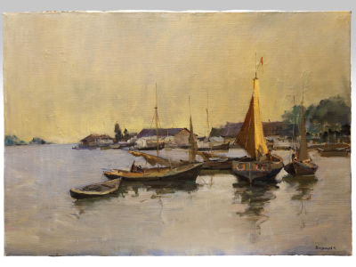 Иноземцев К.Д. Картина &laquo;У рыбзавода&raquo;, последняя треть XX в. 
Холст, масло. Размер: 57 х 82 (по 