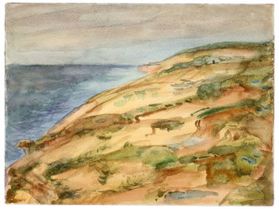 [Архив художника] Курзенков Л.С. Рисунок &laquo;Безводное&raquo;, 1983 г. 
Бумага, акварель, карандаш. 