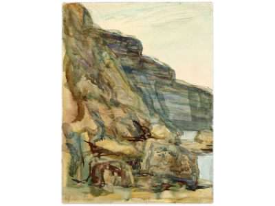 [Архив художника] Курзенков Л.С. Рисунок &laquo;Безводное&raquo;, 1983 г. 
Бумага, акварель, карандаш. 