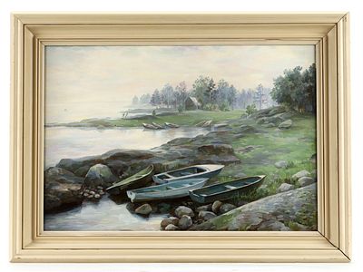 Вяземская А.В. Картина &laquo;Начало дня&raquo;, последняя треть XX в. 
Холст, масло. Размер: 35 х 50 