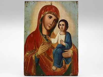 [Народная] Тихвинская икона Божией Матери. Российская империя, юго-западные губернии 