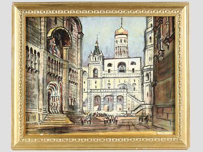 [ТОП-ЛОТ!] Бернштейн Э.Б. Литография с подрисовкой &laquo;Колокольня Ивана Великого&raquo;, последняя 