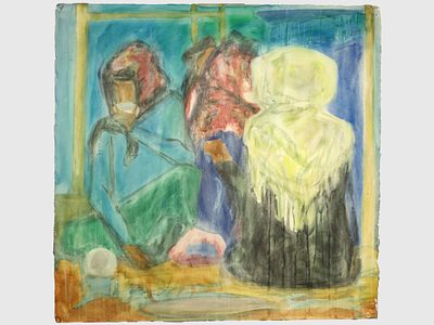 [Архив художника] Курзенков Л.С. Рисунок из серии &laquo;Восточные зарисовки&raquo;, 1970-е гг. 
Бумага, 