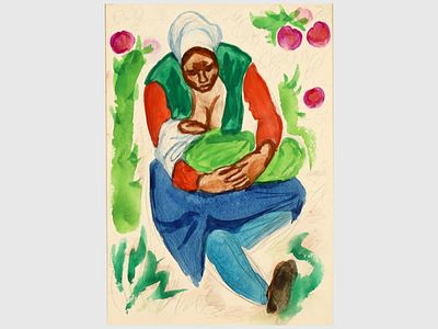 [Архив художника] Курзенков Л.С. Рисунок из серии &laquo;Восточные зарисовки&raquo;, 1970-е гг. 
Бумага, 