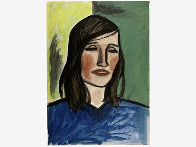 [Архив художника] Курзенков Л.С. Рисунок &laquo;Тоня (Таруса)&raquo;, ок. 1965 г. 
На оборотной стороне 