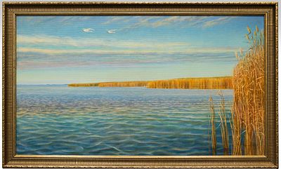 [Современное искусство пейзажа] Лушников К. (по подписи). Картина &laquo;На просторах Родины&raquo;, 2007 