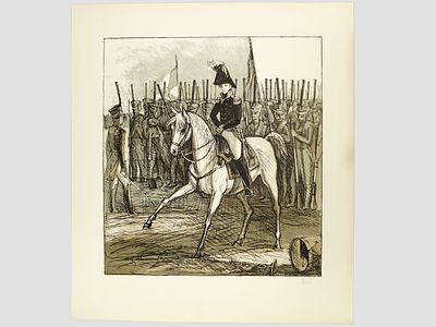 [Тема Отечественной войны 1812 года!] Неизвестный мастер. Монохромная литография &laquo;Офицер 