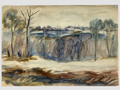 [Архив художника] Курзенков Л.С. Картина &laquo;Тает&raquo;, 1972 г. 
На оборотной стороне листа 