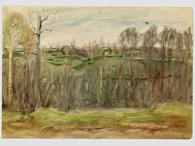 [Архив художника] Курзенков Л.С. Картина &laquo;Май. Ладога&raquo;, 1972 г. 
На лицевой стороне работы в 