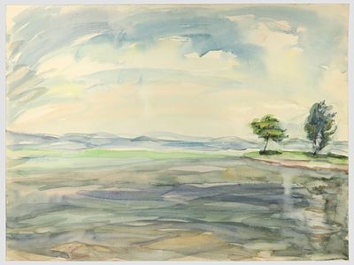 [Архив художника] Курзенков Л.С. Рисунок &laquo;На берегу. Венгрия&raquo;, 1973 г. 
Работа не имеет 