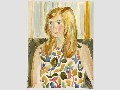 [Архив художника] Курзенков Л.С. Рисунок &laquo;Портрет девушки. Днепр&raquo;, 1972 г. 
Работа не имеет 