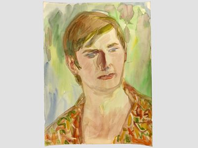 [Архив художника] Курзенков Л.С. Рисунок &laquo;Портрет юноши. Днепр&raquo;, 1972 г. 
Работа не имеет 