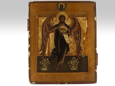 Икона "Иоанн Креститель Ангел Пустыни". Российская империя, вторая половина XIX века. 