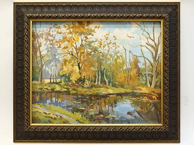 [Архив художника] Костюков В.И. Картина &laquo;Осенний пейзаж&raquo;, последняя четверть XX в. 
Работа 