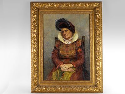 Смирнов М.А. Картина &laquo;Костюмированный женский портрет&raquo;, рубеж 2000–2010-х гг. 
На оборотной 