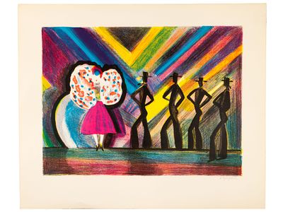 [Заслуженный и народный художник России!] Дувидов В.А. Литография &laquo;Болеро&raquo;, 1992 г. 