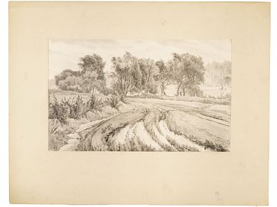 [Почетный член Королевского общества художников-графиков Великобритании] Рисунок &laquo;Деревня 