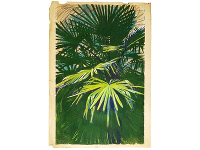 [Абстракционизм, большой формат!] Максимов А.Д. Картина "Крымская природа", 1961 г., Москва. 