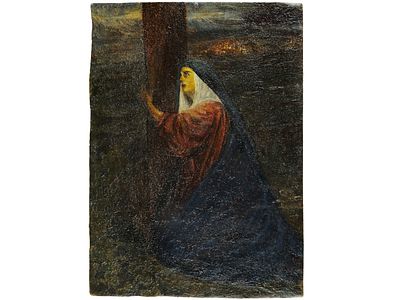 Н.Х. Картина &laquo;Скорбь&raquo;, первая половина XX в., копия с одноименной картины А. Либсхера. 