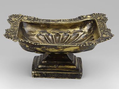 [Пушкинское время] Солонка на ножке в стиле русский ампир. Российская Империя, Москва, 1831 