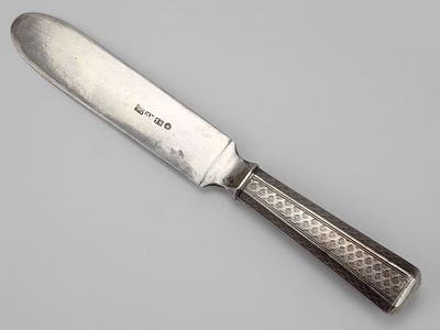 Нож для масла. Российская империя, Санкт-Петербург, мастер Исаков Михаил Яковлевич, 1867 