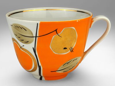 Чашка чайная. Дулевский фарфоровый завод (Дулево), СССР, 1968-1991 гг. 
Фарфор, живопись, 