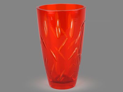 Ваза "Цапля". Стекольный завод "Неман", БССР, 1960 — 1980 гг. 
Стекло бесцветное, нацвет 